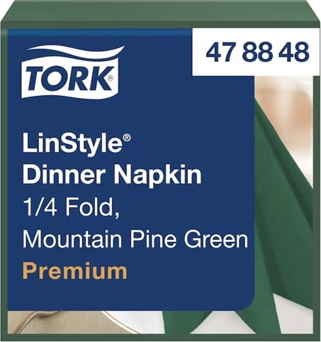 Tork Linstyle Middagsserviet, Mørkegrøn, 50 stk.