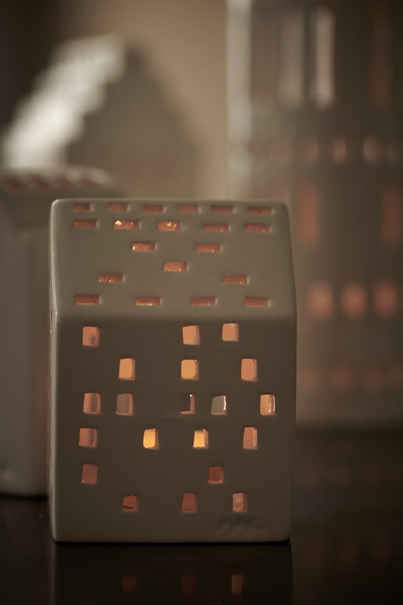 Kähler Urbania Lyshus Klassisk H9,5 cm, hvid