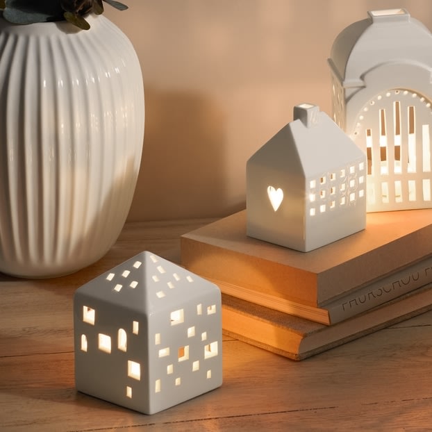 Kähler Urbania Lyshus Klassisk H9,5 cm, hvid