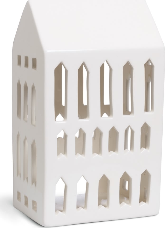 Kähler Urbania Lyshus Kirke H18 cm, hvid