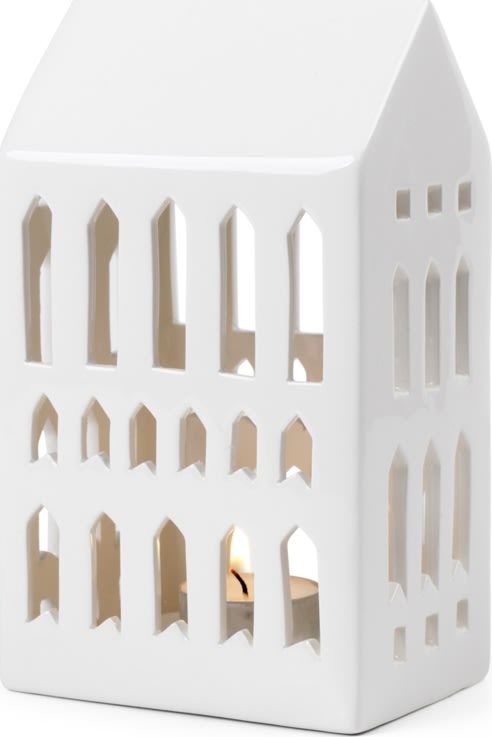 Kähler Urbania Lyshus Kirke H18 cm, hvid