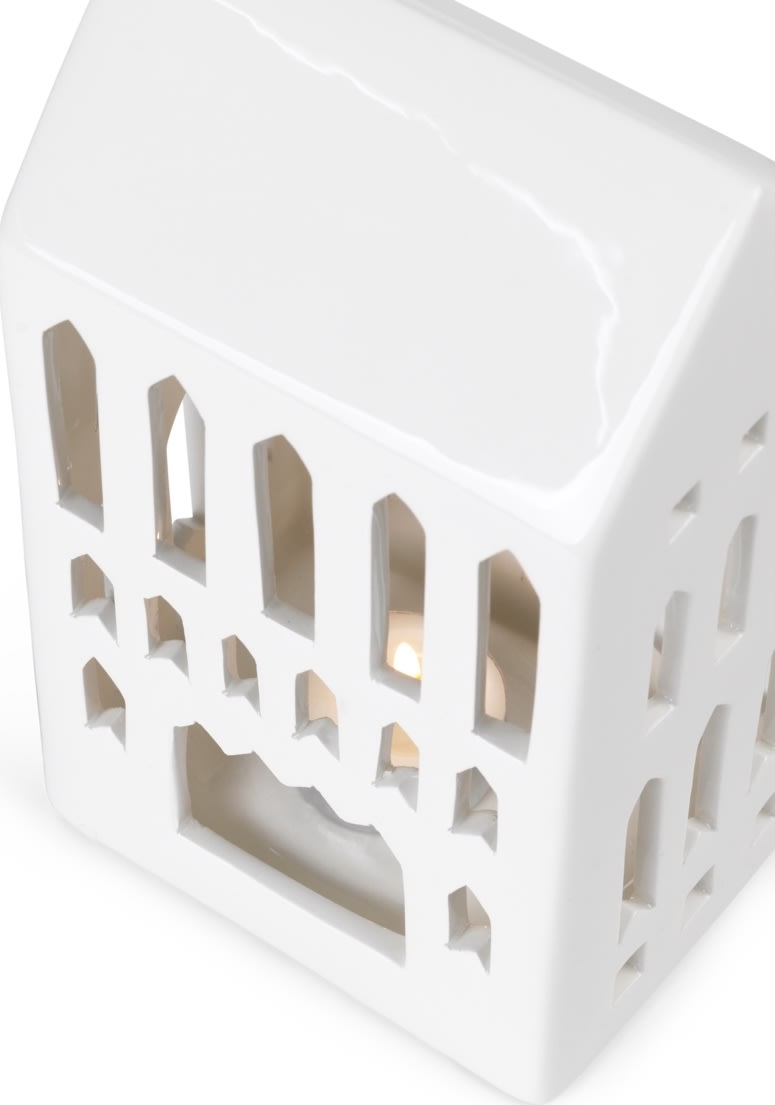 Kähler Urbania Lyshus Kirke H18 cm, hvid