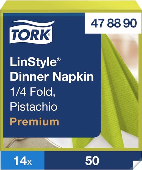 Tork Linstyle Middagsserviet, Pistacie, 50 stk.