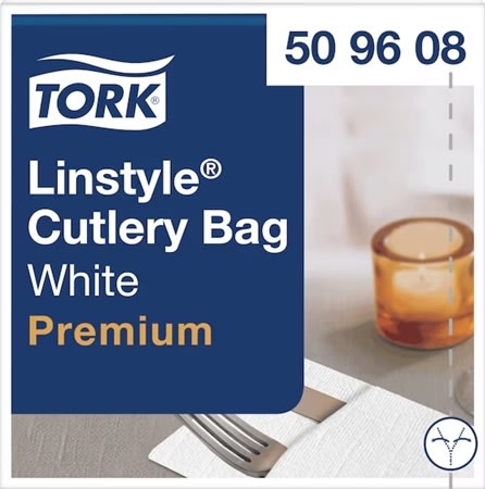 Tork Linstyle Bestikpose, Hvid, 50 stk.