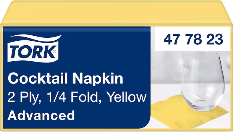 Tork Kaffeserviet, 2-lag, Gul, 200 stk.