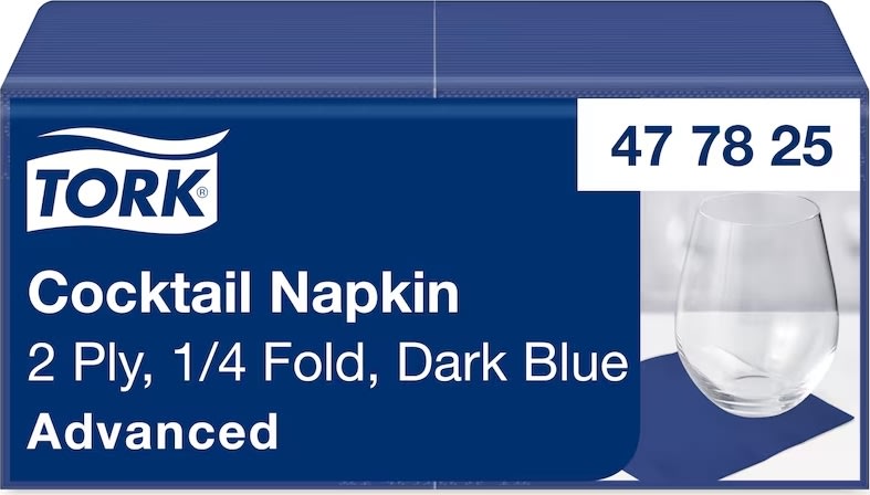 Tork Kaffeserviet, 2-lag, Mørkeblå, 200 stk.