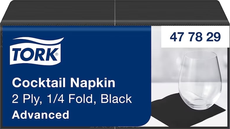 Tork Kaffeserviet, 2-lag, Sort, 200 stk.
