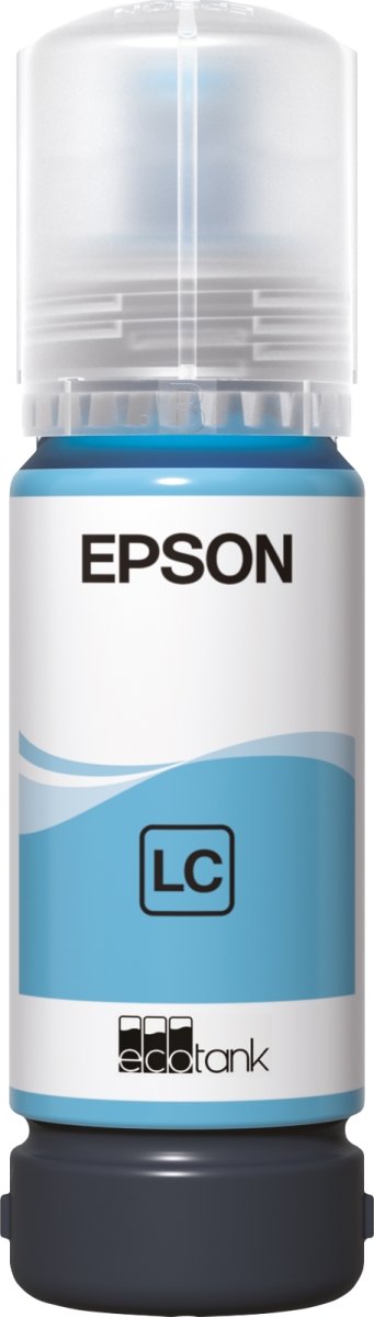 Epson 107 EcoTank blækpatron, lys cyan, 70 ml
