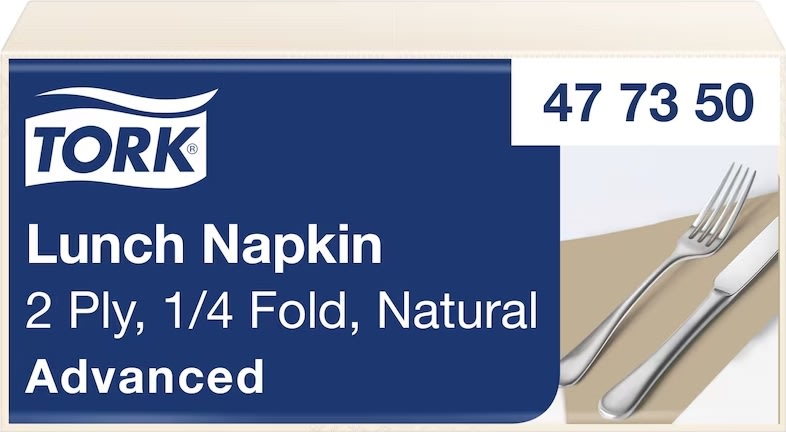 Tork Frokostserviet, 2-lag, Natur, 200 stk.