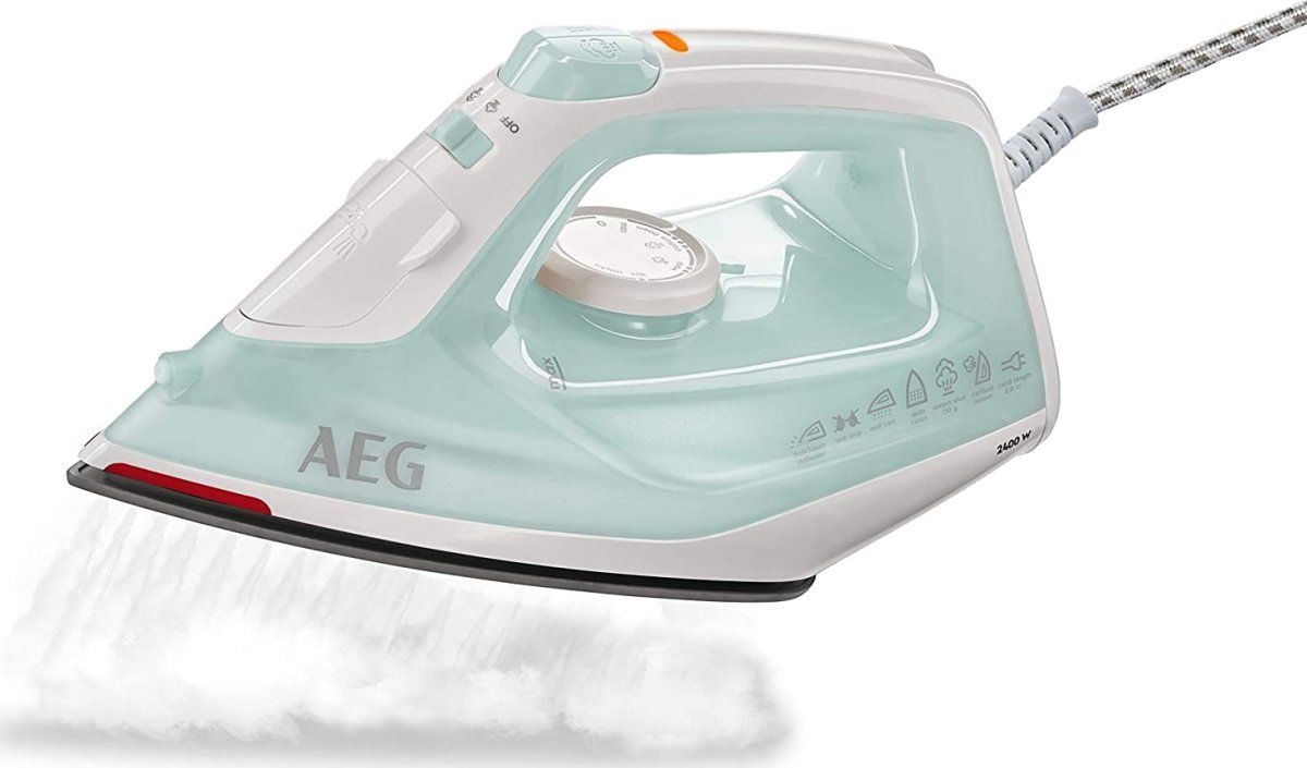 AEG Dampstrygejern - 2400 W, grøn/hvid