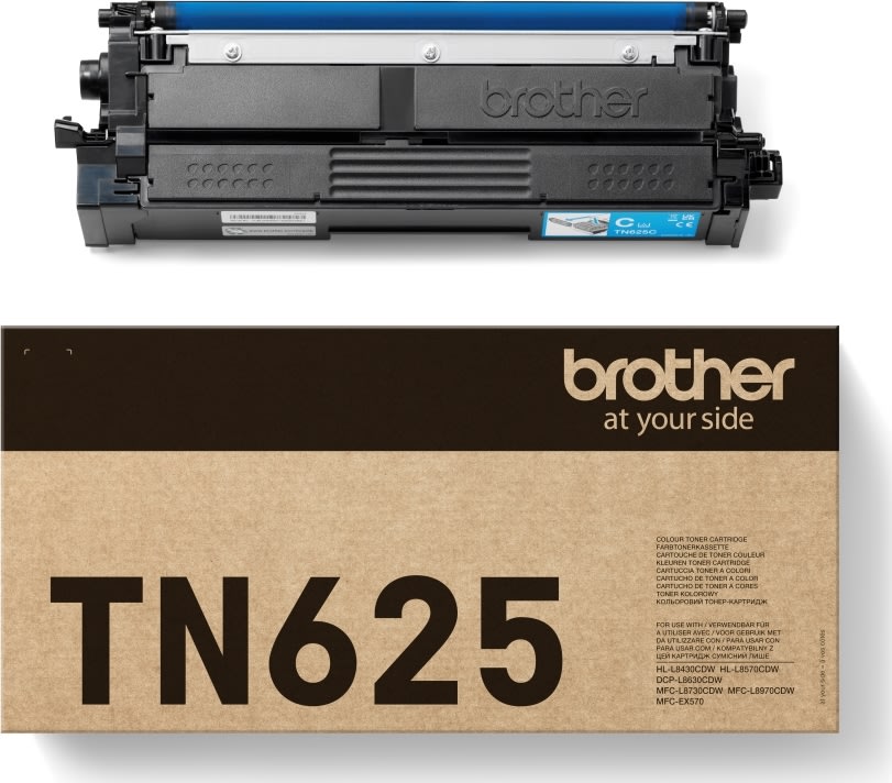 Brother TN625C lasertoner, cyan, 1.800 sider