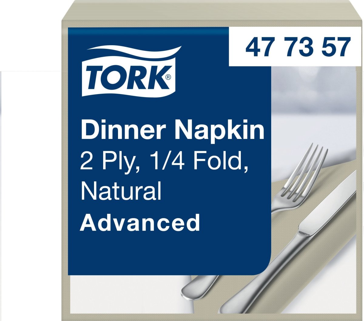 Tork Middagsserviet, 2-lag, Natur, 150 stk.