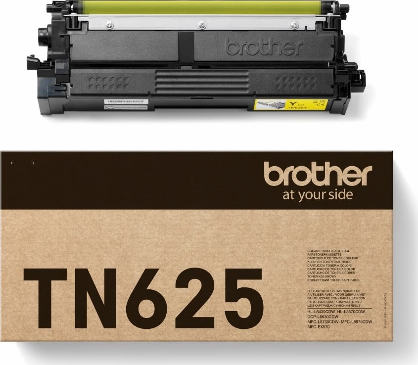 Brother TN625Y lasertoner, gul, 1.800 sider