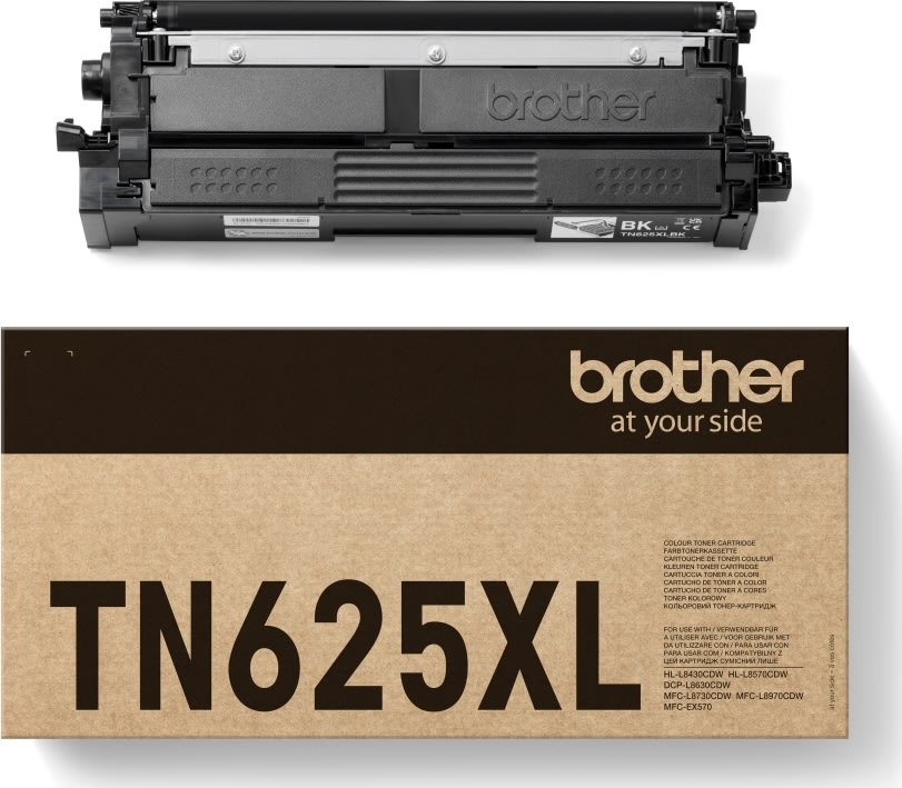 Brother TN625XLBK lasertoner, sort, 5.500 sider
