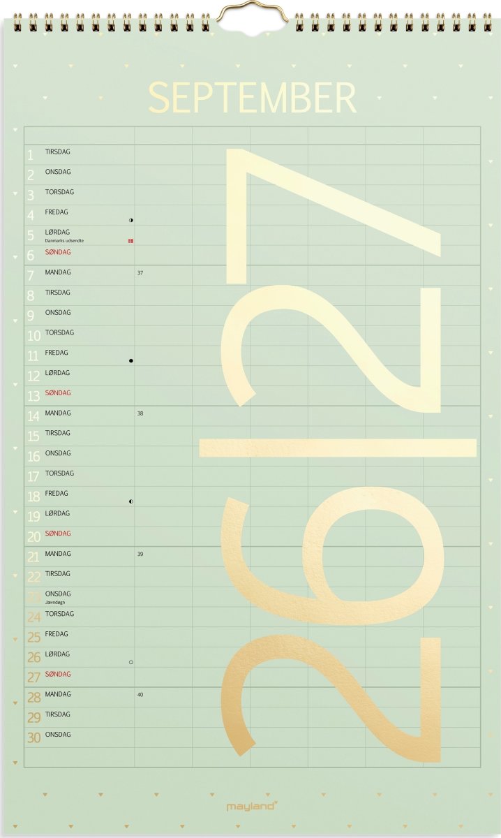 Mayland 26/27 Vægkalender, Color