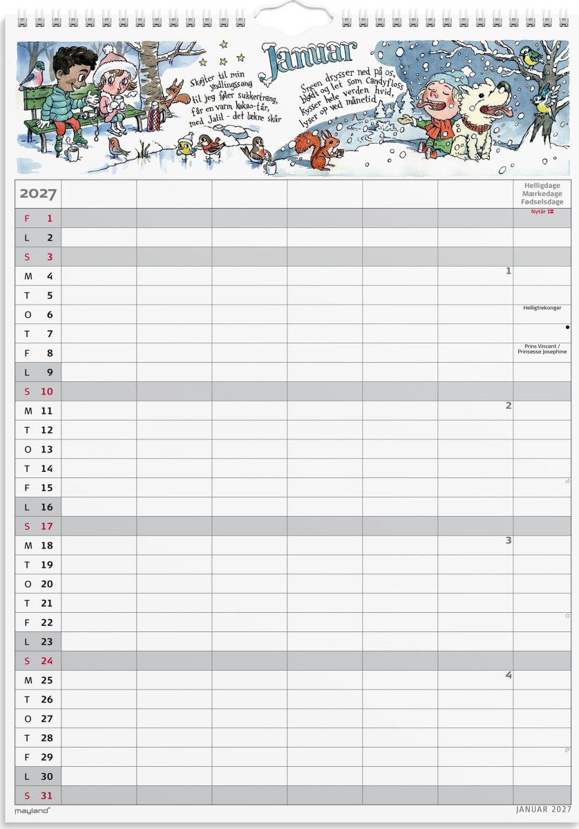 Mayland 26/27 Familiekalender, Dickmeiss/Scherfig