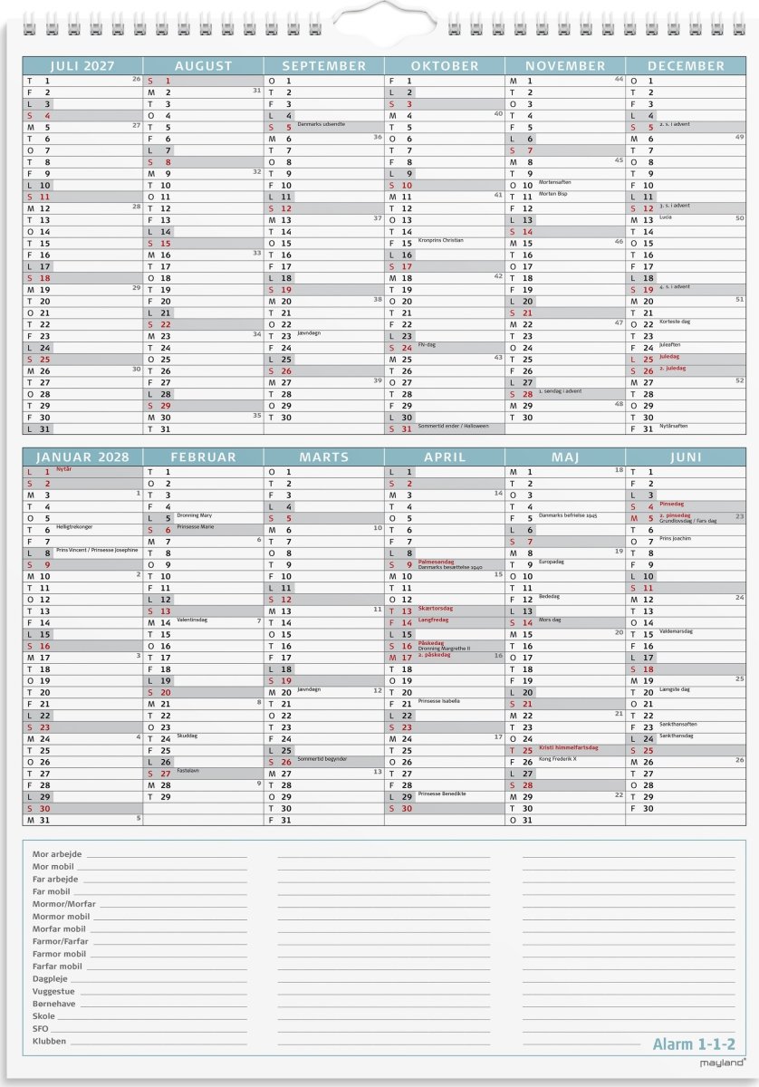Mayland 26/27 Familiekalender, Dickmeiss/Scherfig