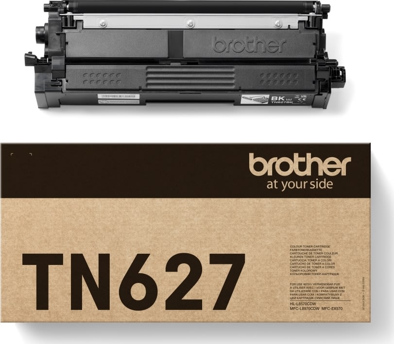 Brother TN627BK lasertoner, sort, 10.000 sider