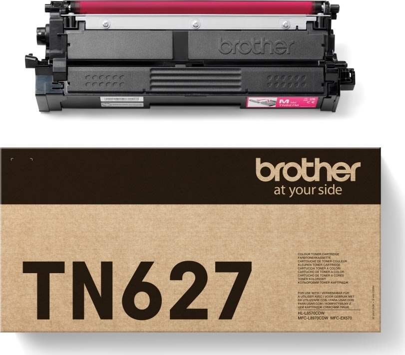 Brother TN627M lasertoner, magenta, 10.000 sider