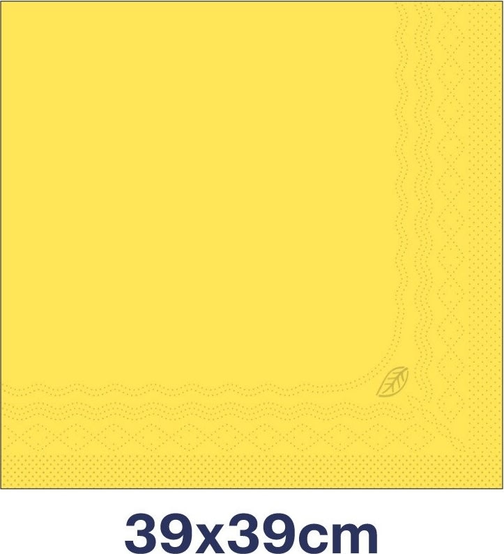 Tork Middagsserviet, 3-lag, Gul, 100 stk.