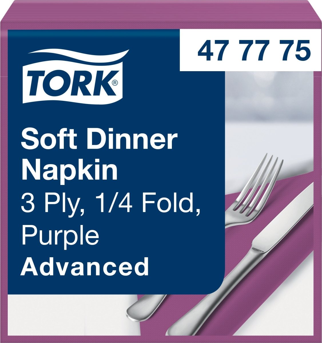 Tork Middagsserviet, 3-lag, Lilla, 100 stk.