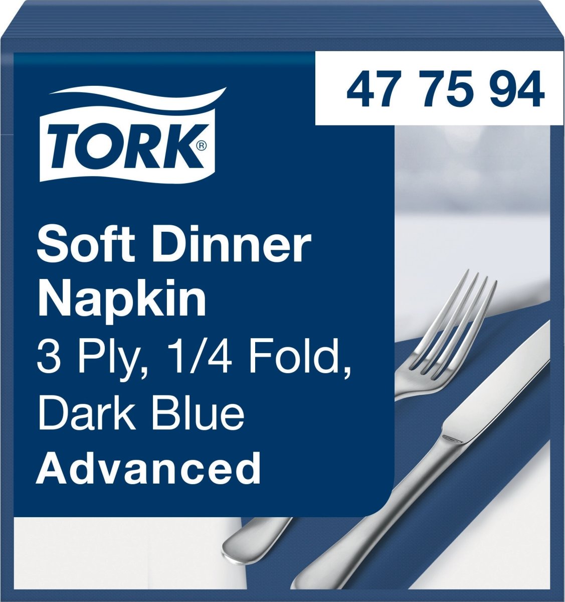 Tork Middagsserviet, 3-lag, Mørkeblå, 100 stk.