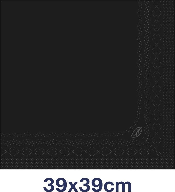 Tork Middagsserviet, 3-lag, Sort, 100 stk.