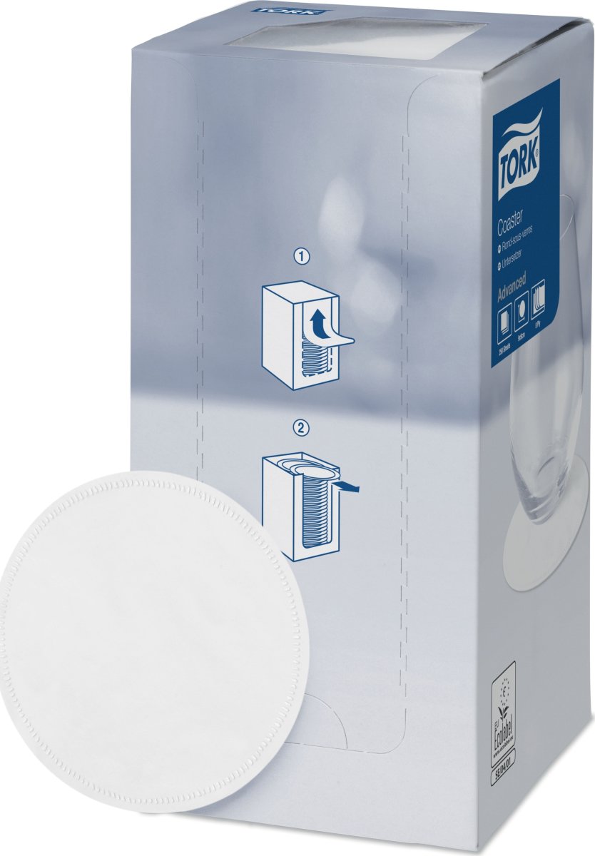 Tork Kopunderlag, Ø9 cm, Hvid, 250 stk.