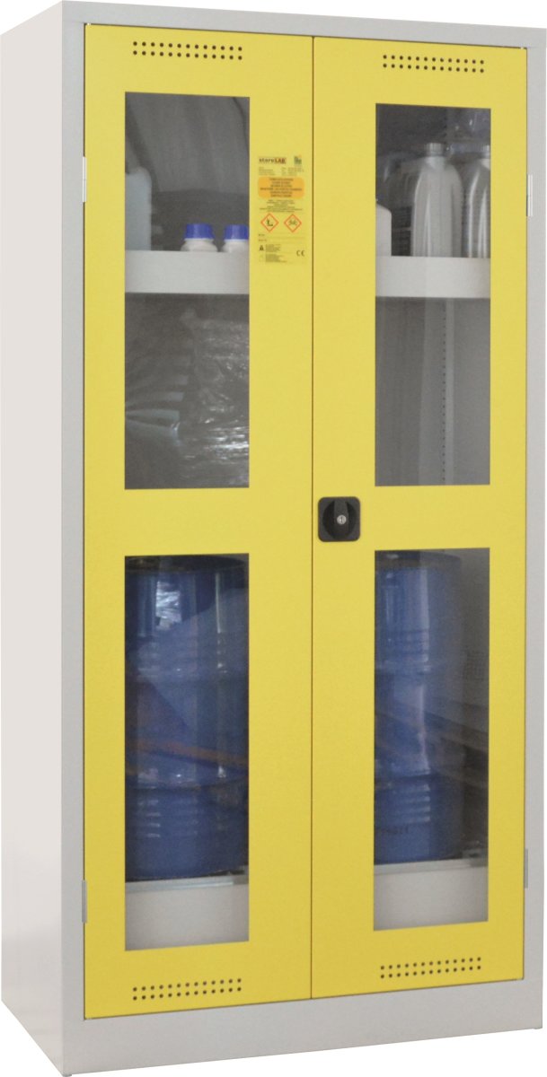 Kemiskab med vindue til vandskadelige stoffer