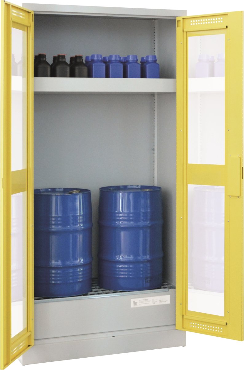 Kemiskab med vindue til vandskadelige stoffer