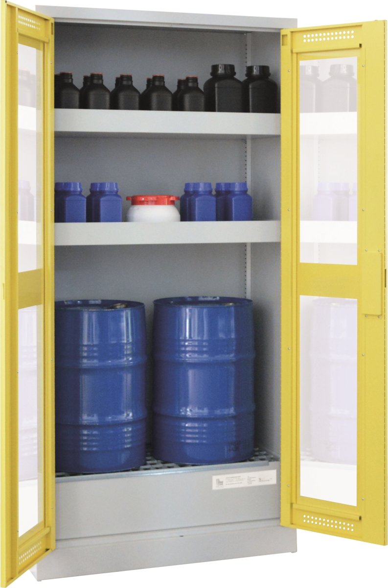 Kemiskab med vindue til vandskadelige stoffer