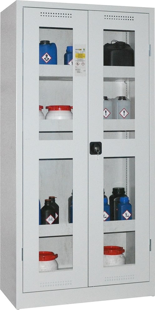 Kemiskab m/vindue til giftig kemi, 950x500x1950mm