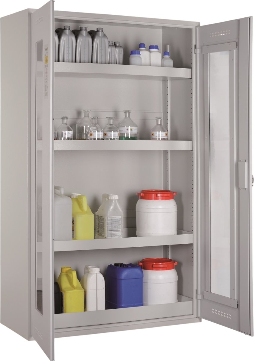 Kemiskab m/vindue til giftig kemi, 1200x500x1950mm