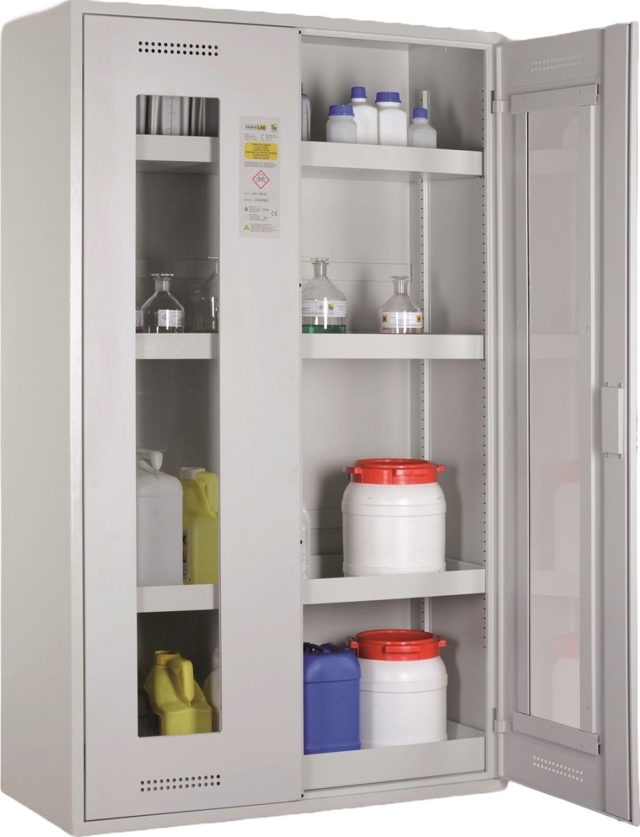 Kemiskab m/vindue til giftig kemi, 1200x500x1950mm