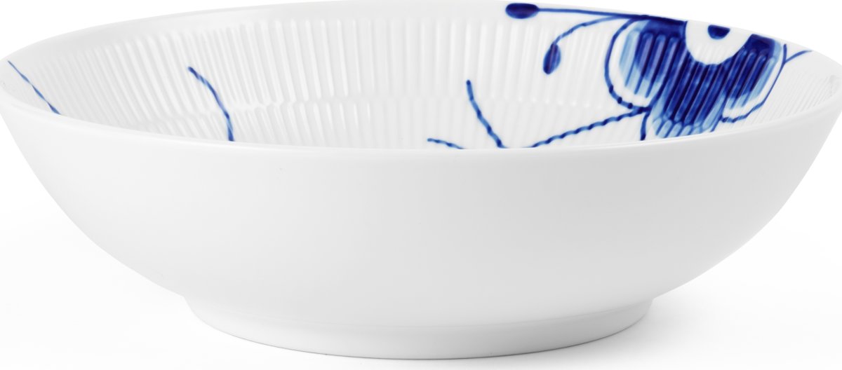 Royal Copenhagen Blå Mega Riflet Skål 110cl Ø21 cm