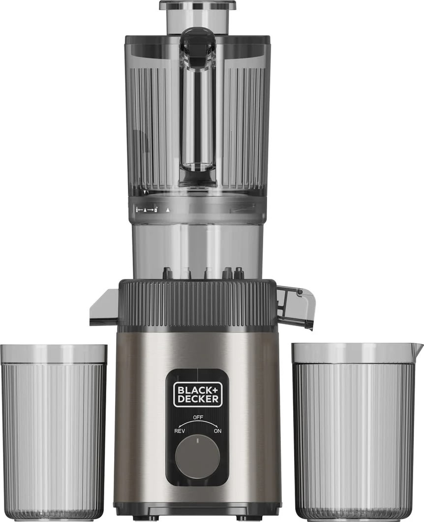 BLACK+DECKER Juicer Slow Juicer 1400W Rustfrit Stå