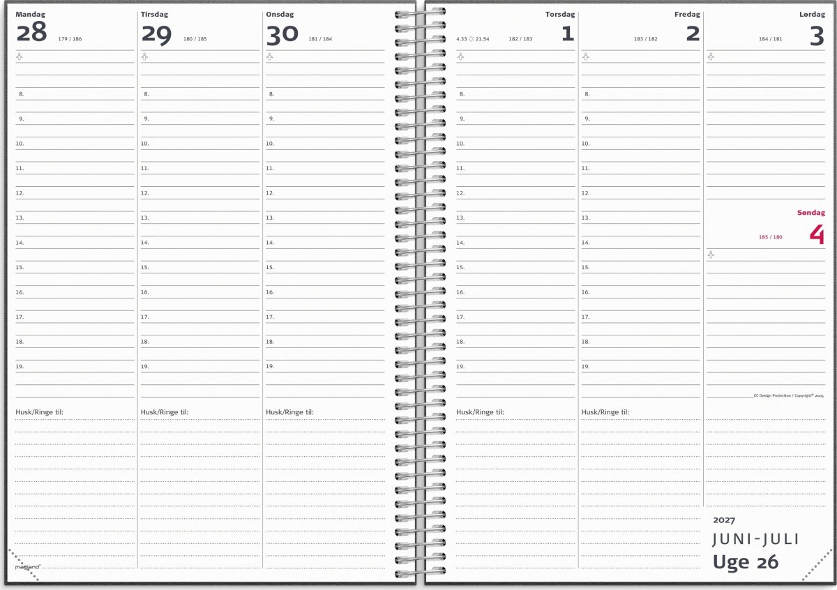 Mayland 26/27 Lærerkalender, sort