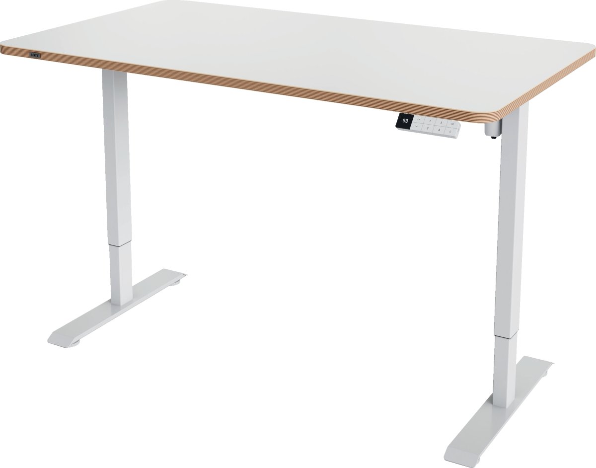 Leitz Ergo sidde-/ståbord 140x80 cm, hvid