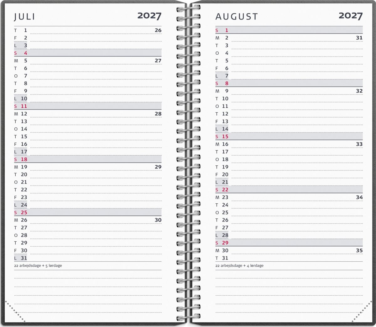 Mayland 26/27 Lærerkalender Lille, sort