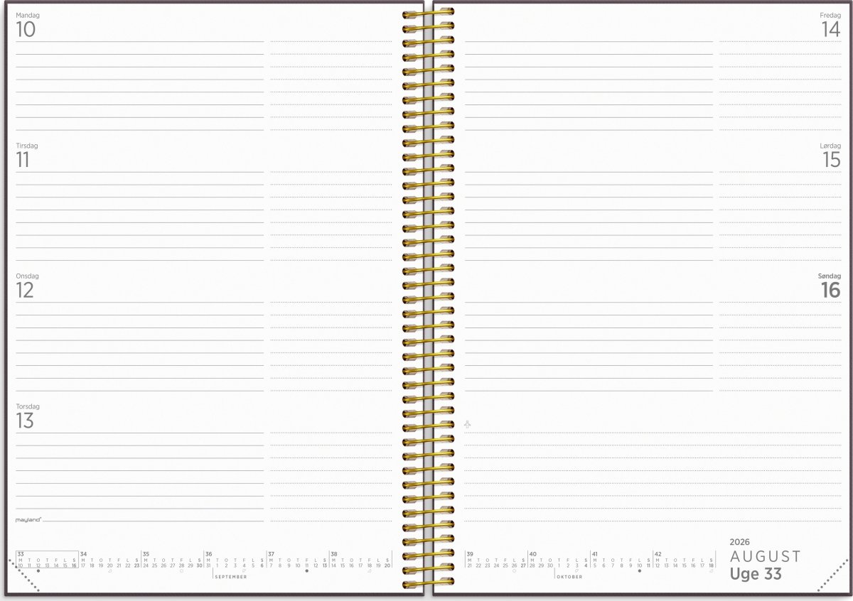 Mayland 26/27 Kalender, Organizer & Notes, design