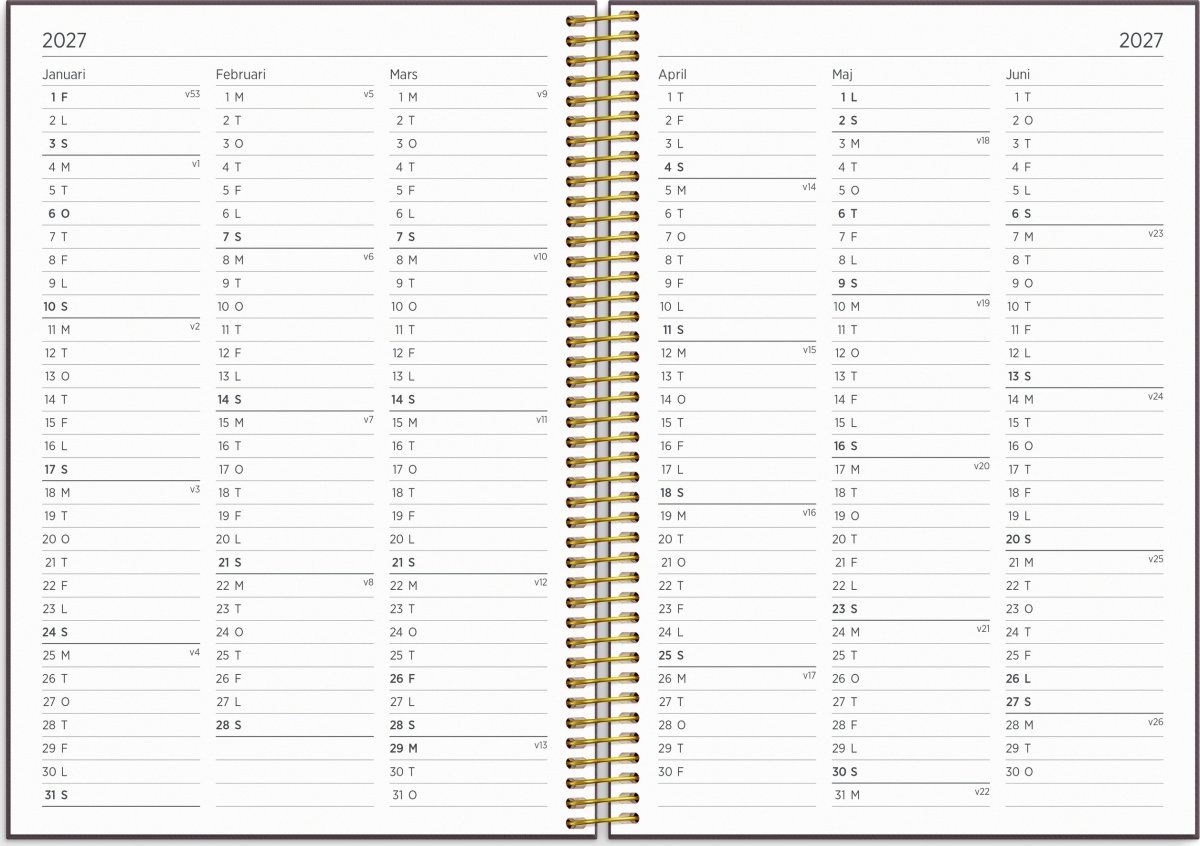 Mayland 26/27 Kalender, Organizer & Notes, design
