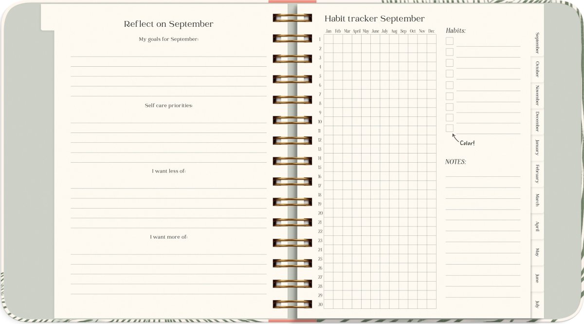 Mayland 26/27 Kalender, Decor Green Flow