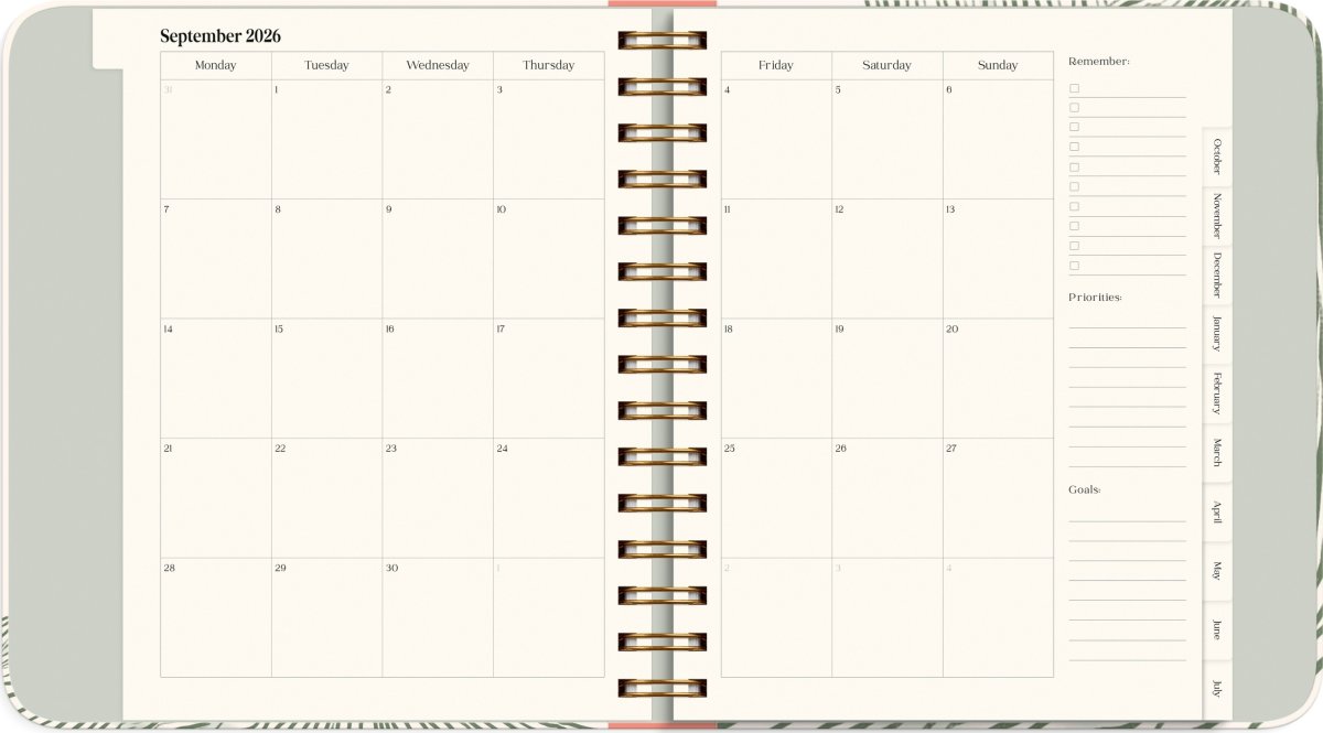Mayland 26/27 Kalender, Decor Green Flow
