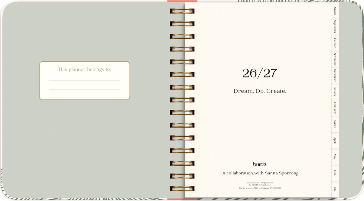 Mayland 26/27 Kalender, Decor Green Flow