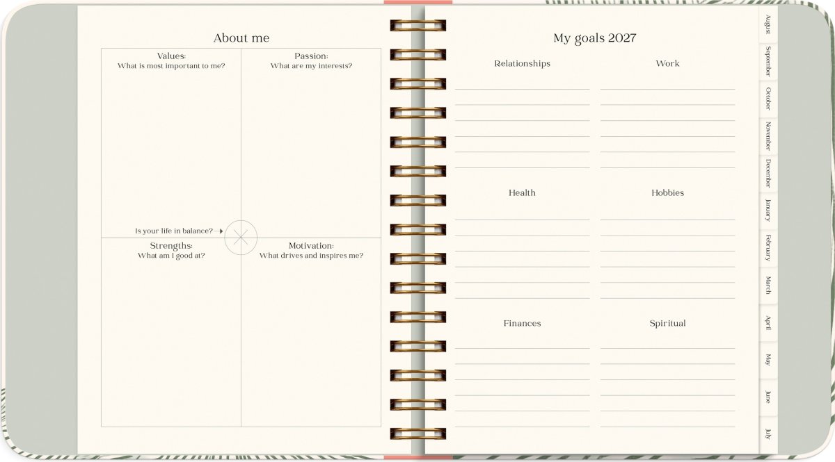 Mayland 26/27 Kalender, Decor Green Flow