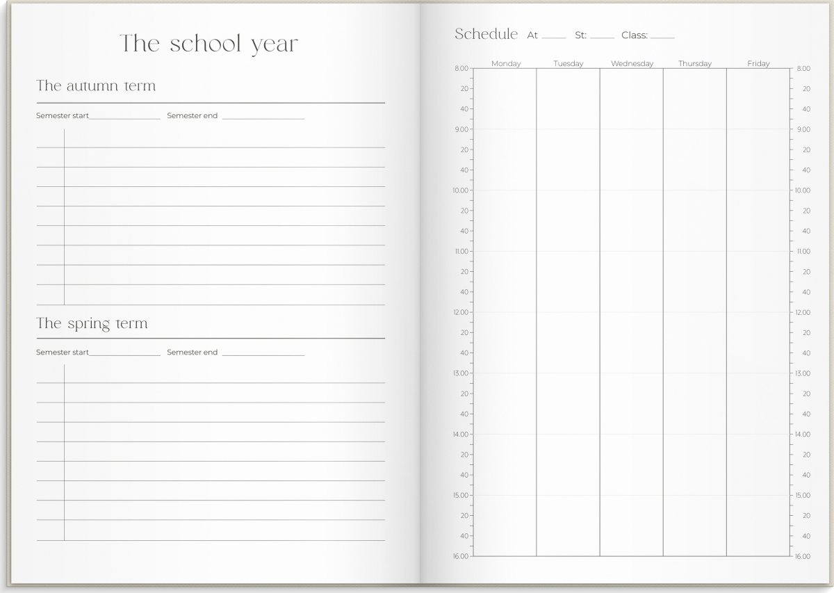 Mayland 26/27 Kalender, Student Planner