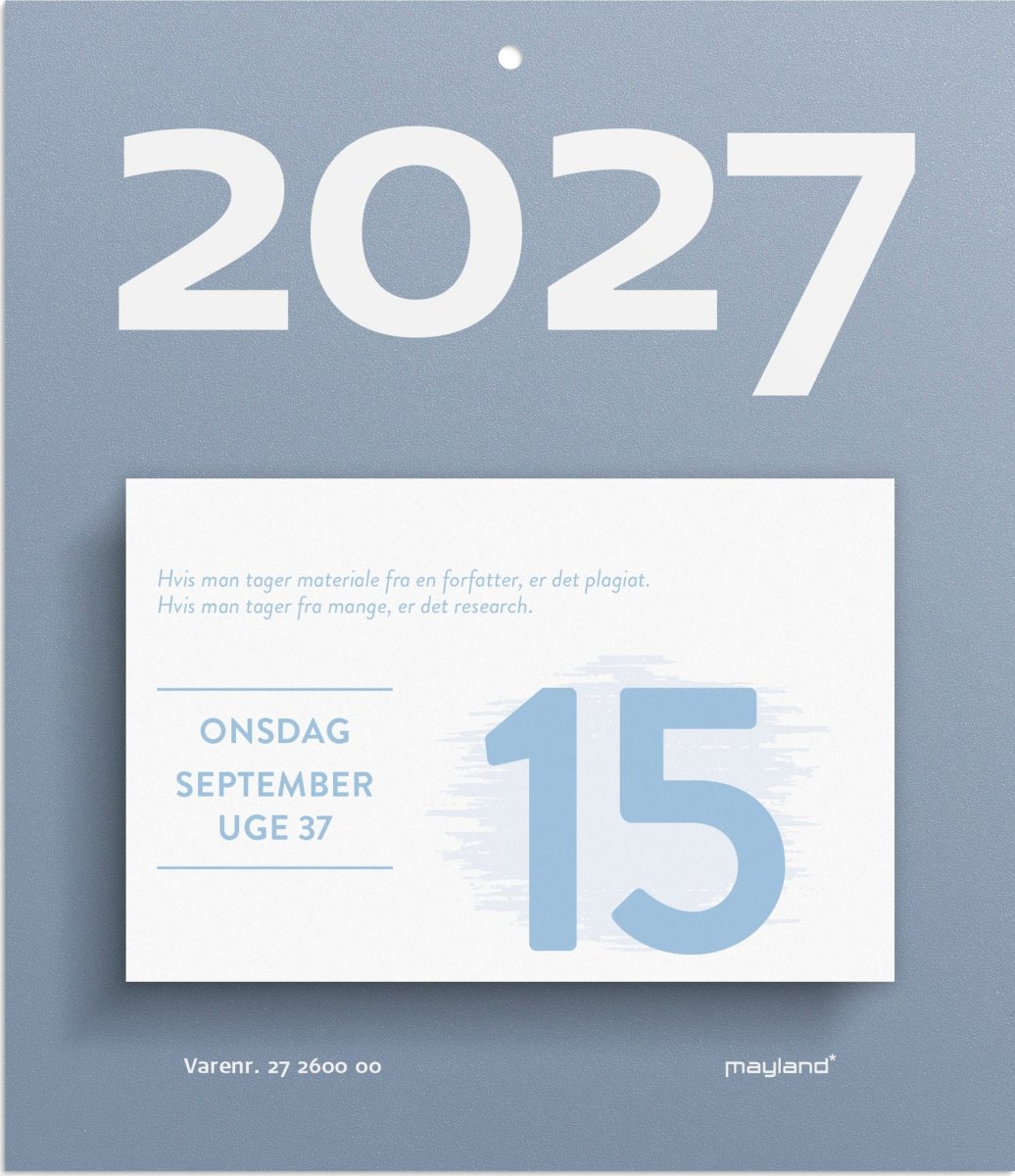 Mayland 2027 Afrivningskalender, humør