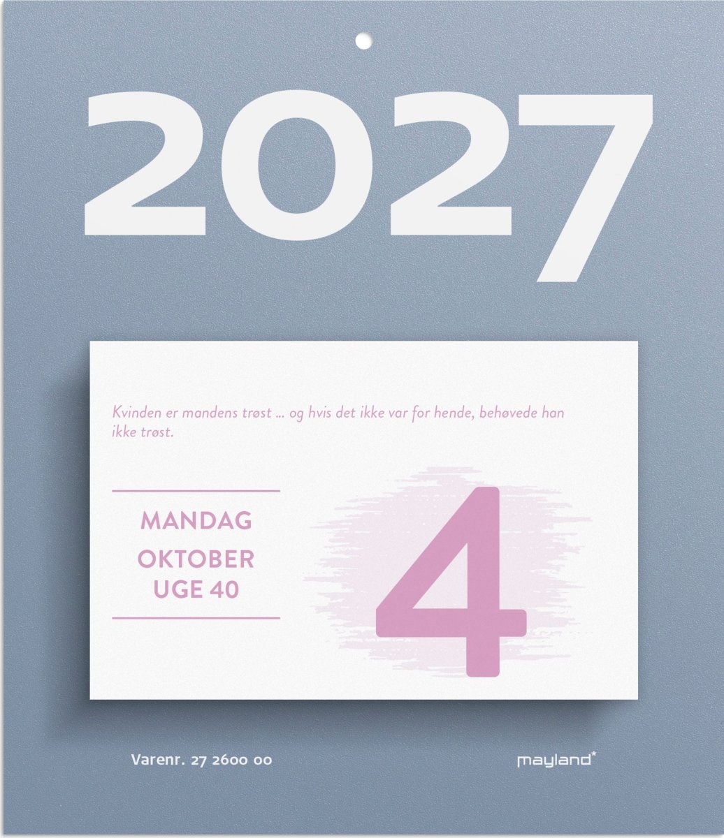 Mayland 2027 Afrivningskalender, humør