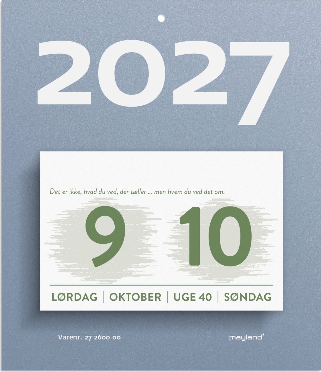 Mayland 2027 Afrivningskalender, humør