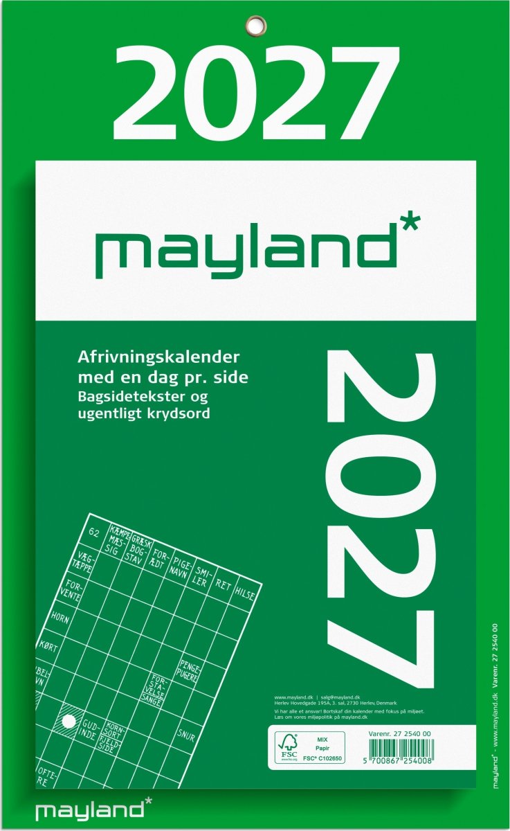 Mayland 2027 Afrivningskalender, kæmpe